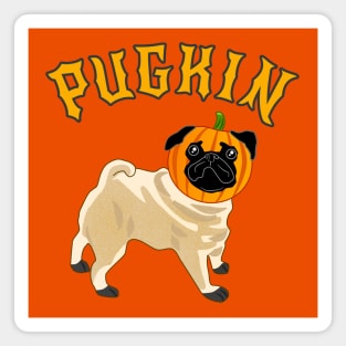 Halloween Pugkin Magnet